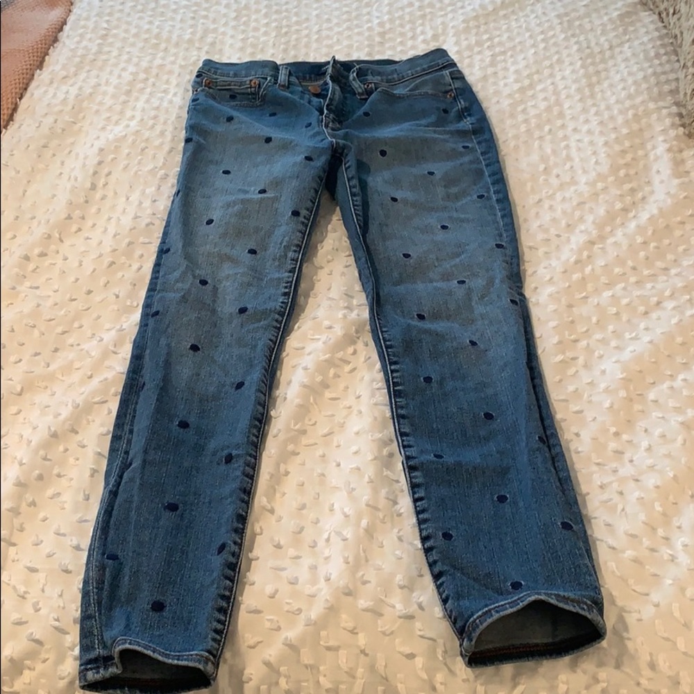 J Crew Polka Dot Jeans